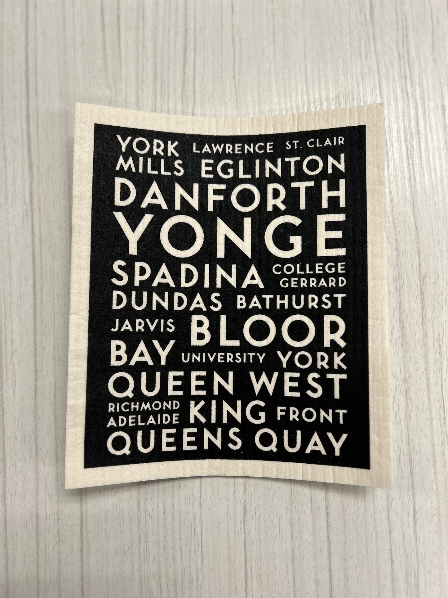 Toronto Street Names Dishcloth and Mug