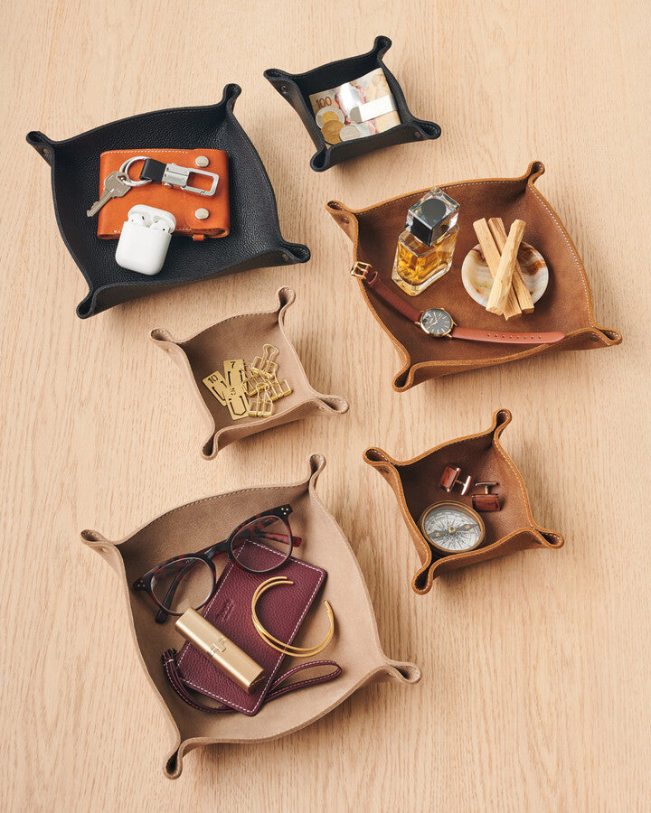 Roots - Small & Large Leather Tray Bundle