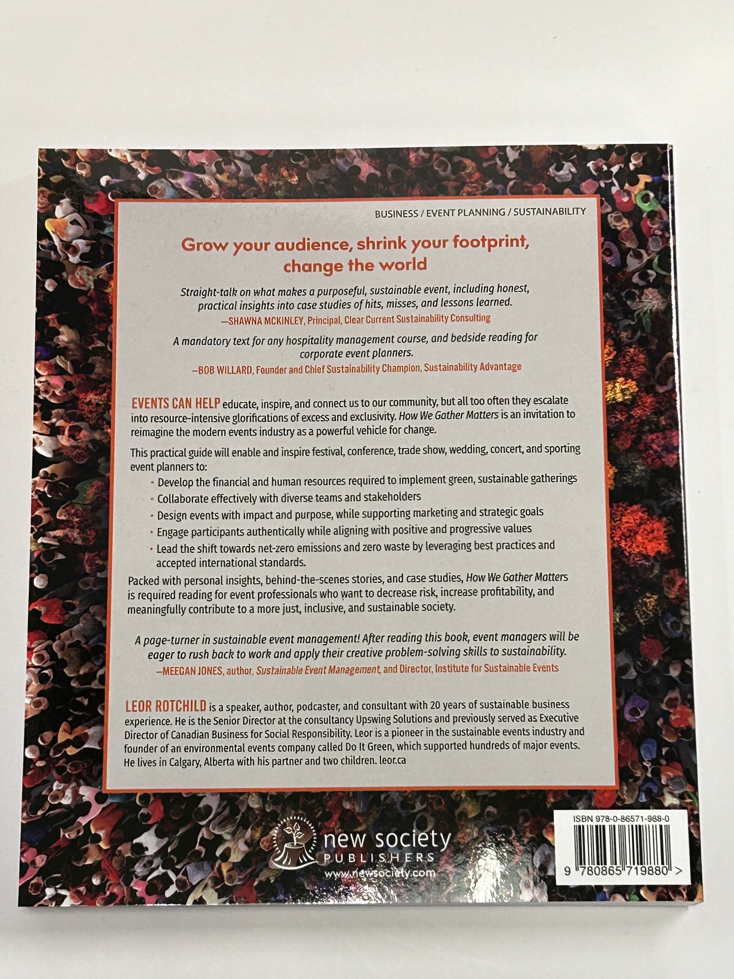 How We Gather Matters Book: Sustainable Event Planning by Leor Rotchild