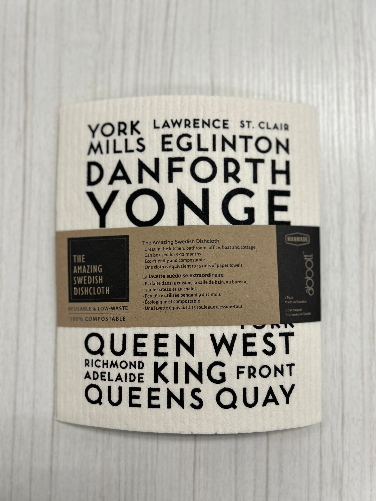 Toronto Street Names Dishcloth and Mug