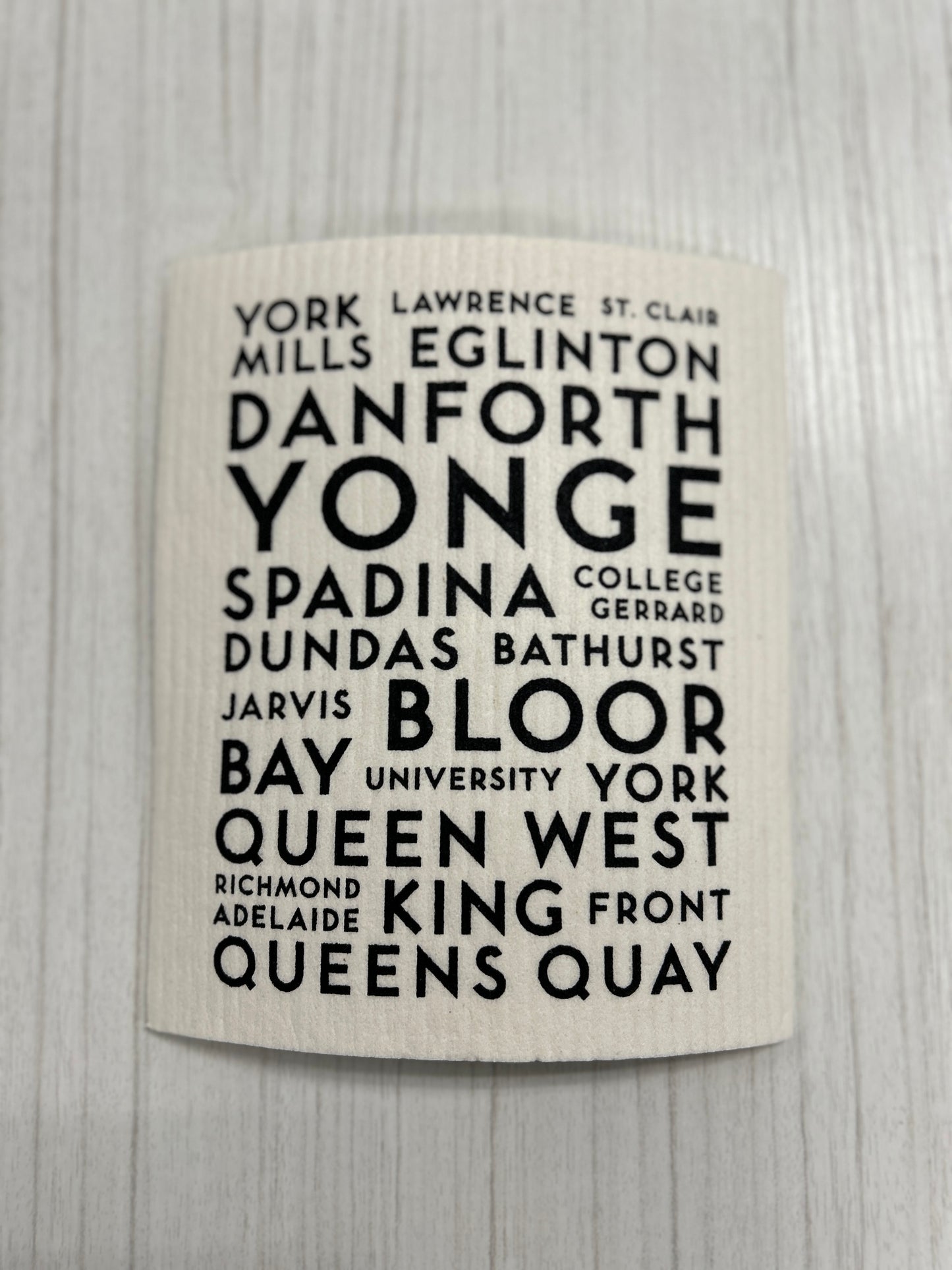 Toronto Street Names Dishcloth and Mug