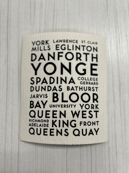 Toronto Street Names Dishcloth and Mug