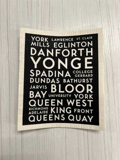 Toronto Street Names Dishcloth and Mug