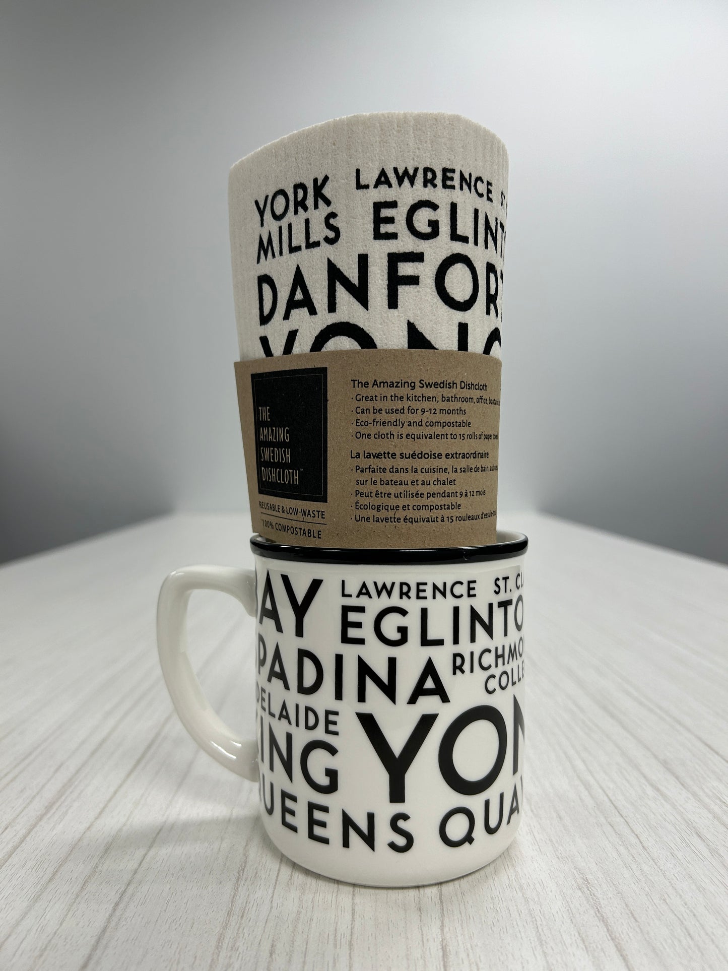 Toronto Street Names Dishcloth and Mug