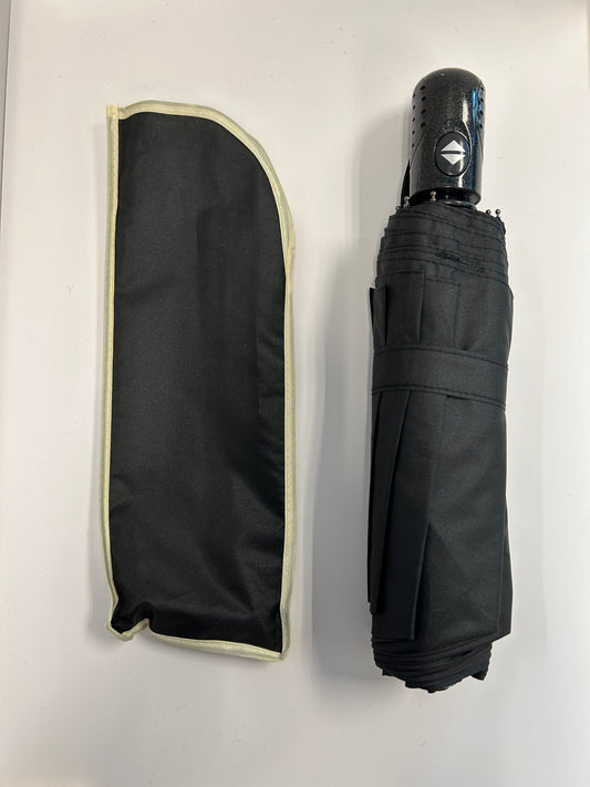 Solid Black Destination Toronto Branded Umbrella